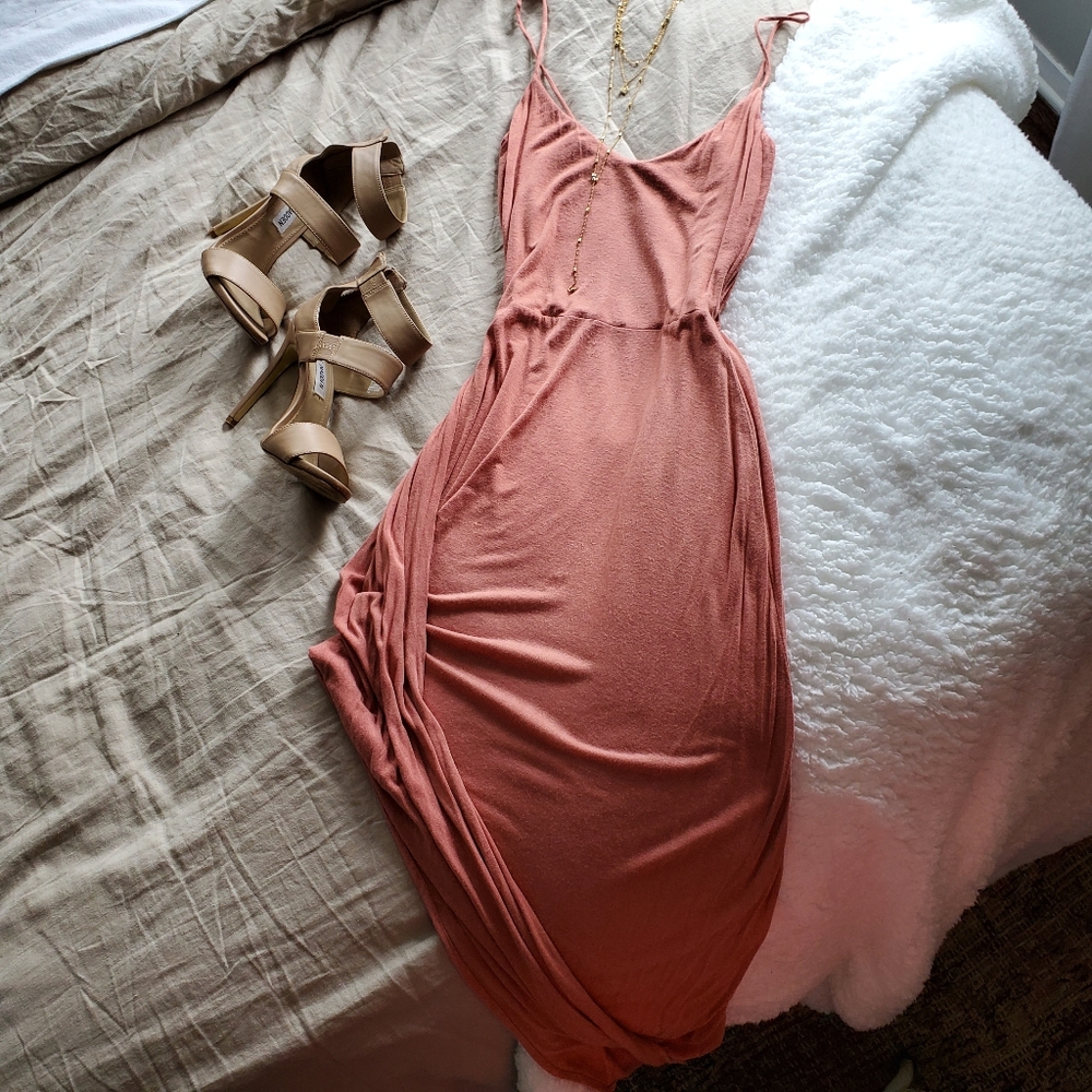 Charlotte Russe pink midi dress